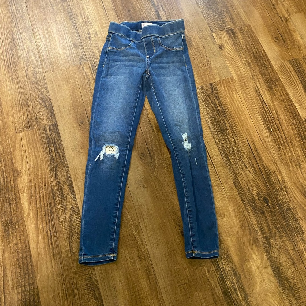 So girls blue jean leggings